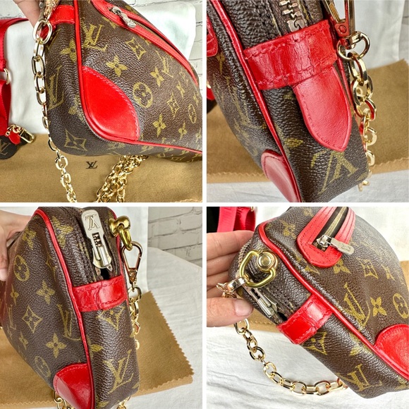 Louis Vuitton crossbody *Custom* with chain, bag charm and dust bag - Picture 15 of 16